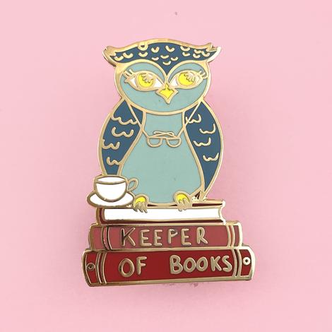 Keeper of Books Enamel Pin
