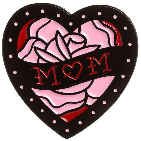 Tattoo Flash Mom Heart Enamel Pin
