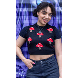Retro Mushroom Cropped Vest