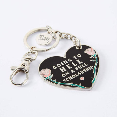 Going To Hell Enamel Keyring
