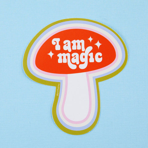 "I am Magic" Mushroom Vinyl Sticker