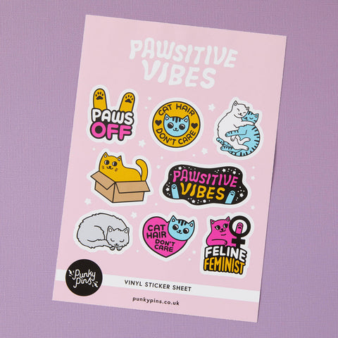 Pawsitive Vibes Vinyl Sticker Sheet