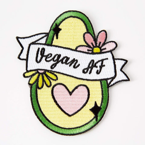 Vegan AF Iron-On Embroidered Patch