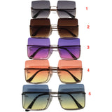 Oversized Square Ombre Sunglasses - Assorted Colours